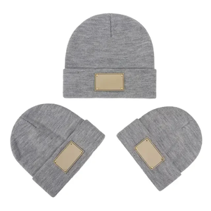 Bonnet d'hiver unisexe de haute qualité tricoté sur mesure 100% laine crâne Design Beanie Logo disponible personnage de camouflage - Product Image 1