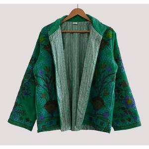Chaqueta de terciopelo bordada a mano para mujer, ropa de fiesta, estilo tradicional con elegancia moderna - Product Image 2