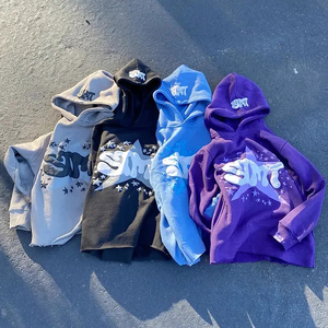 เสื้อมีฮู้ดพิมพ์ลายพัฟปกสูงสำหรับทุกเพศมีกระเป๋ามีฮู้ดสุดเท่ทันสมัยออกแบบได้ตามต้องการสำหรับสุภาพสตรี - Product Image 2