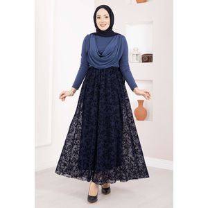 เสื้อถักผู้หญิงอินดิโก แซนดี้ บอดี้ พร้อมดีเทลผ้าจับเดรป - Product Image 2