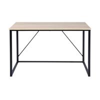 Bureau d'ordinateur Well Home en bois de noyer et chêne 'Elmo' noir, 120x60x74cm, au design élégant