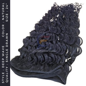 Vente en gros de produits Extensions de cheveux à double trame Machine Extensions de cheveux humains vierges Remy Bundles de cheveux Deep Wave - Product Image 2