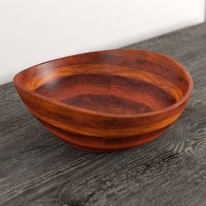 Bol à salade et de service en bois moderne, écologique et artisanal pour les dîners et les déjeuners - Fabriqué en bois de mangue et d'acacia - Product Image 5