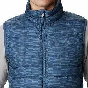 Le Pakistan a fait des gilets bouffants pour hommes 100% polyester toile fermeture éclair vêtements d'extérieur d'hiver avec tissu personnalisable caractéristique imperméable - Product Image 5