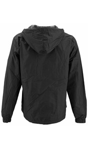 Veste coupe-vent imperméable à capuche pour homme en polyester, vêtement d'extérieur décontracté pour l'automne, couleur unie, fermeture éclair - Product Image 2