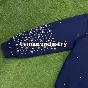 Nouveau design élégant, entièrement personnalisé, strass sur l'écran arrière, impression de haute qualité, prix de gros, sweats à capuche à fermeture éclair - Product Image 5