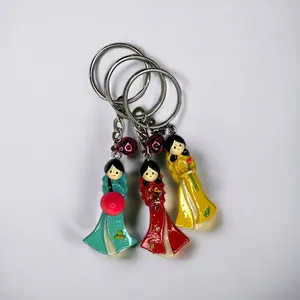 Neues Produkt traditioneller Souvenir-Schlüsselanhänger für Frauen in Ao Dai Vietnam Bild-Schlüsselanhänger