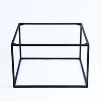 Ensemble de table basse moderne en acier et bois au design unique, portable pour salon, maison et restaurant