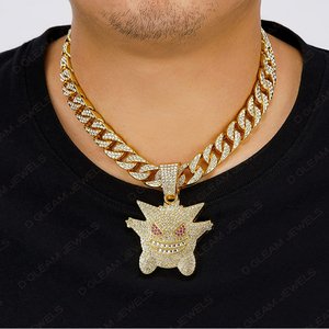 Cadena Cubana Miami de 24 mm, Estilo Hip Hop, Plata de Ley, Collar con Incrustaciones de Circonitas, Cierre de Caja, para Hombre, para Fiestas y Eventos - Product Image 6