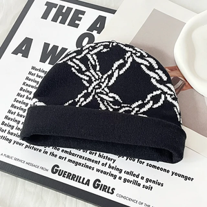 หมวกถักขนสัตว์ยูนิเซ็กซ์แฟชั่นใหม่อเนกประสงค์อบอุ่นสำหรับฤดูใบไม้ร่วงและฤดูหนาวป้องกันจากความหนาว - Product Image 2