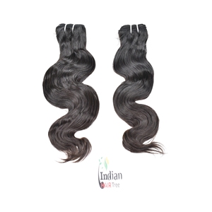 Extensiones de Cabello Humano Virgen Natural 100% Crudo al por Mayor, Ondulado Natural, Cutícula Alineada, Sin Procesamiento Químico, Paquetes de Cabello de Templo Indio - Product Image 1