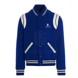 Chaquetas Letterman de Invierno para Hombre, Informales, Cómodas, con Cuello Alto, Logotipo Frontal, 100% Algodón, Transpirables, de Alta Calidad, Nuevo Diseño - Product Image 1