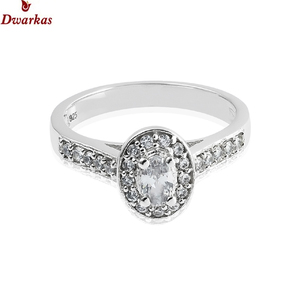 Lujo 925 plata esterlina media eternidad banda moda Cubic Zirconia piedra anillo de bodas para mujeres estilo clásico para fiestas - Product Image 6
