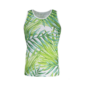 High Quality OEM Men's XL Size Athletic Tank Top Polyester Mesh Fitness <b>Singlet</b> for Gym Use Sublimation <b>Running</b> Wear - Product Image 1