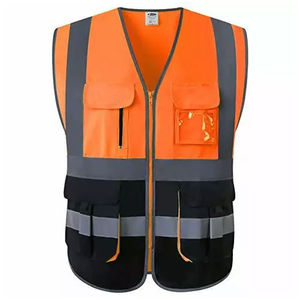 Chaleco de seguridad de alta visibilidad reflectante de poliéster impermeable transpirable de nuevo diseño al por mayor para hombres - Product Image 1