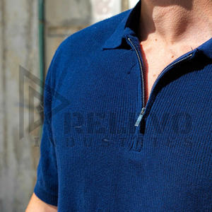 Top Premium personalizado OEM alta calidad Color sólido algodón poliéster negocios Formal manga larga Polo hombres precio barato - Product Image 2