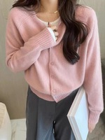 Pull col roulé en acrylique pour femme, style décontracté et polyvalent, avec logo frontal, tricoté pour l'hiver, coupe ajustée et tendance