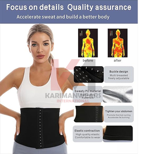 Waist Trimmer Back Support Bars Sweat Fitness Belt Men Women Adjustable Slimming Waist Trainer with Compression Support - Product Image 5