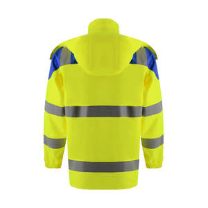 Veste d'hiver réfléchissante de sécurité haute visibilité de classe 2 imperméable 4-en-1 imperméable avec logo personnalisable polaire haute visibilité - Product Image 5