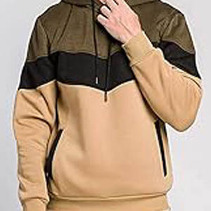 100% coton personnalisé hommes hiver fermeture éclair sweats à capuche séchage rapide respirant coupe-vent solide motif col à capuche hommes sweats" - Product Image 6