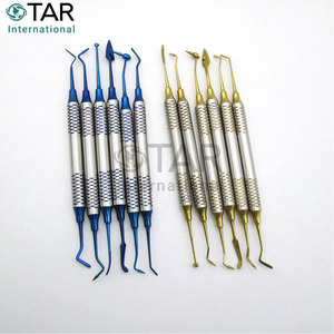 Conjunto estético de resina Dental profesional, relleno de resina de 6 piezas, Kit de instrumentos médicos compuestos, titanio antiadherente azul amarillo - Product Image 6