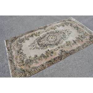 Tapis turc vintage Beige-Rose Patchwork plat tissage 3.8x6.9 pieds pour salon décor laine matériel avec support en latex 4m de largeur - Product Image 4