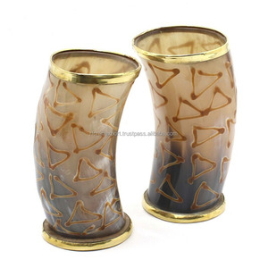 RF Crafts Handmade 300ml Capacité Céramique Viking Indian Horn Cup Short Drinking Verre à boire pour les fêtes - Product Image 3