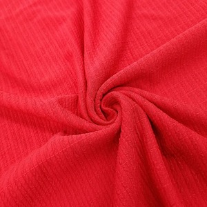Tejido de punto con volantes Premium poliéster Spandex antiestático resistente al encogimiento estirable proveedor textil duradero al por mayor - Product Image 1