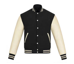 Venta al por mayor de encargo de lana Varsity chaquetas de las mujeres de manga de cuero de alta calidad Letterman chaqueta para el invierno - Product Image 1