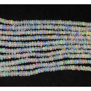 Flashy Ethiopian <b>Opal</b> Beads 3.5-6 mm Smooth Rondelle Loose Nature Crystal 16 Inch Strand for <b>Bracelet</b> Making - Product Image 4