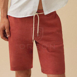 Pantalones cortos de hombre de algodón 100% de alta calidad al por mayor personalizados último diseño de cintura media patrón sólido ropa informal servicio OEM - Product Image 3