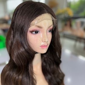 Pelucas de cabello para mujeres negras Precio al por mayor de alta calidad Peluca de color ondulado de 100% Cabello humano vietnamita - Product Image 6