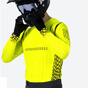 Logotipo personalizado 100% Poliéster Secado rápido Manga larga Off Road Bike Motocross Racing Camisetas Motocicleta Jersey - Product Image 4