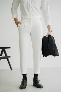 Pantalones Casuales Largos para Hombre, Precio al por Mayor de Vietnam, Color Caqui, Algodón/Spandex, Cintura Media Elástica, Ropa de Oficina de Moda, Servicio OEM - Product Image 2