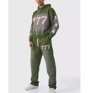 Top moda hombres personalizar Sudadera con capucha ácido lavado chándal personalizado serigrafía DTG patrón chándal para hombres - Product Image 6