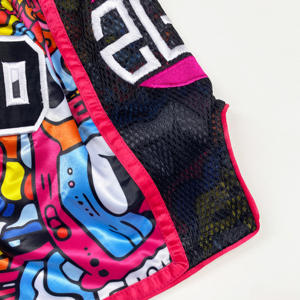 กางเกงมวยไทยขาสั้นผ้าแคนวาสแบบพรีเมี่ยมสำหรับผู้ชายกางเกงคิกบ็อกซิ่งลายสีพื้นลำลองสำหรับฝึกซ้อมซ้อมซ้อมซ้อมกีฬาเอวกลางแบบดิจิตอล - Product Image 4