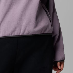 Sweat-shirt pour femmes en polaire avec logo personnalisé, col montant et style décontracté, couleur contrastée, pour l'hiver, prix de gros - Product Image 4