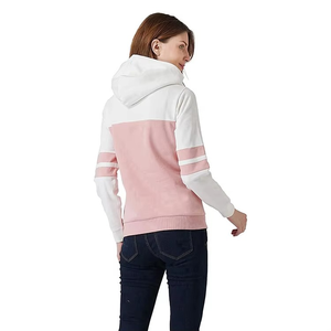 Vente en gros de sweats à capuche en polaire à manches longues de haute qualité pour femmes, vêtements de sport teints en couleur unie pour la saison d'hiver avec logo sur le devant, col à capuche - Product Image 3