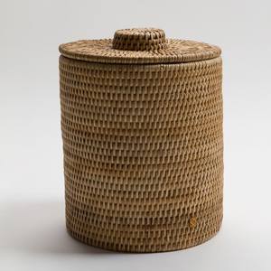 Top quality handmade rattan <b>bin</b> baskets low price <b>lid</b> basket container <b>bins</b> for decor & storage - Product Image 3