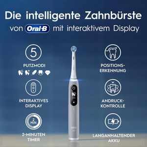Oral-B iO Series 6 Cepillo de dientes eléctrico, 2 cepillos de repuesto, 5 modos de limpieza para el cuidado dental, regalo de San Valentín - Product Image 3
