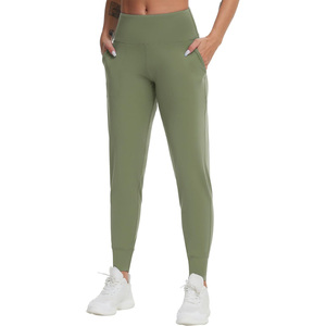 Pantalon de jogging ample personnalisé avec logo, taille haute, en molleton pour femme, respirant, style hip-hop avec décoration en dentelle pour l'hiver - Product Image 3