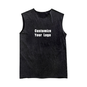 Débardeur d'entraînement en coton pour hommes, délavé à l'acide, style Streetwear, avec logo personnalisé OEM - Product Image 6