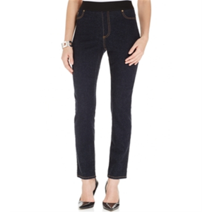 Leggings Karen Kane Indigo Blue taglia 16 in denim scuro con effetto elasticizzato - Product Image 4