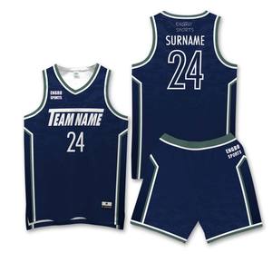 Fabricant Engro vêtements de sport uniformes industrie Conception personnalisée Impression par sublimation Short en jersey de basket-ball Uniforme réversible - Product Image 5