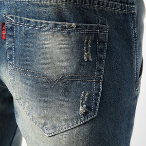 กางเกงยีนส์ขาดๆสำหรับผู้ชายกางเกงยีนส์มีรูซิปพร้อมสีกางเกงยีนส์ยืดทรงดินสอผ้ายืดเข้ารูปสำหรับ2026 - Product Image 5