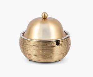 Calentador de alimentos de nogal de madera con tapa de acero inoxidable, olla caliente y cazuela, plato de frotamiento - Product Image 2