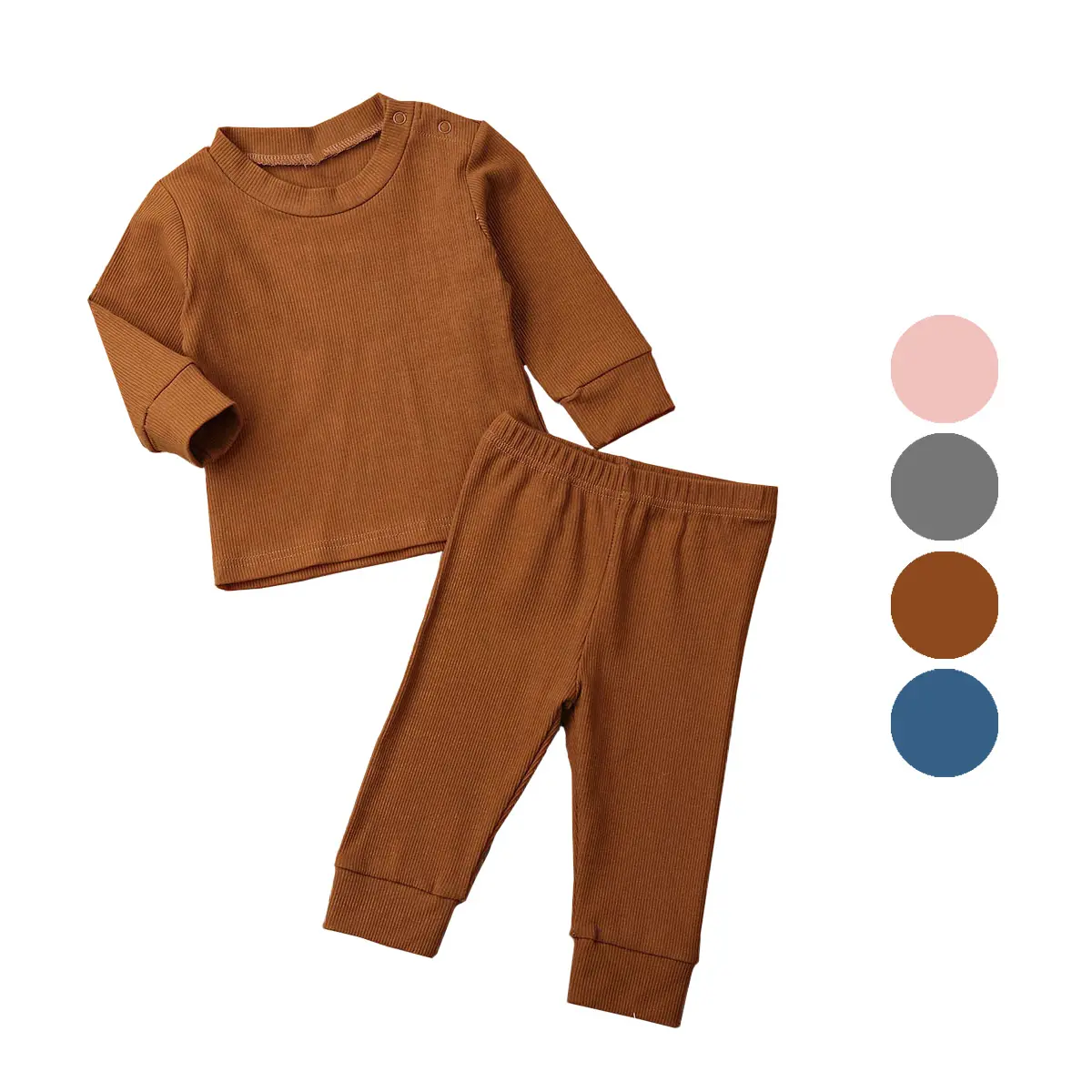 Lotte Kleinkind Kinder Baby Mädchen Junge Gestrickte Baumwoll sets Herbst kleidung Langarm T-Shirts Hosen Feste Outfits Baby Trainings anzüge 0-24M