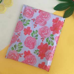 Bolsas de Poliéster 25x33cm Autoadhesivas, Resistentes al Agua y a Desgarros, Duraderas, 2.3M, Rosa Floral Rojo - Product Image 6