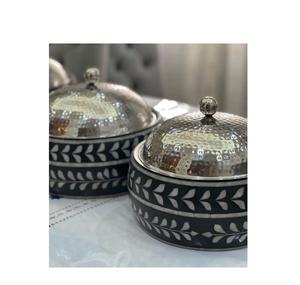 Restauration Hôtel Ware Mariage Serveur De Nourriture Ware Pots Ensemble De 2 Ramadan Décor Noir Vadrouille Travail Casserole Hot Pot - Product Image 1