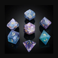 Dés en pierre de haute qualité, fluorite arc-en-ciel, cristal naturel, pierres de guérison Reiki, pierres gravées, ensemble de dés personnalisés, cristal Viking.